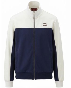 Gucci Technical Jersey Zip Jacket, Ready-To-Wear - Blue