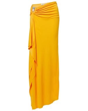 Christopher Esber Embellished Pleated Long Skirt - Yellow