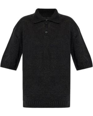 Maison Margiela Gardening Knit Polo Shirt - Black