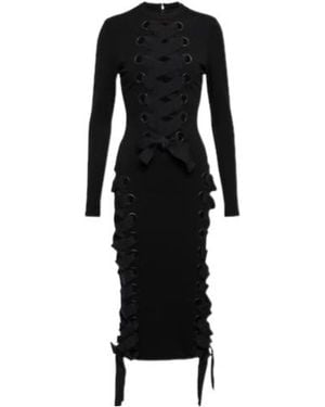 Christopher Kane Bound Midi Dress - Black
