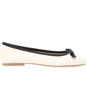 Casadei Leather Ballet Flats - Natural