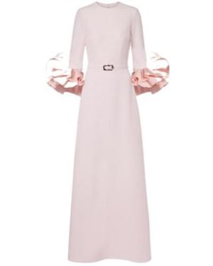 Safiyaa Belen Ruffled Crepe Gown - Pink