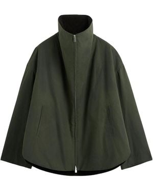 TOTEME Totême Long Sleeved Corduroy-Collar Jacket - Green