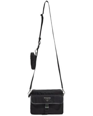 Prada Logo Cross-Body Bag - White