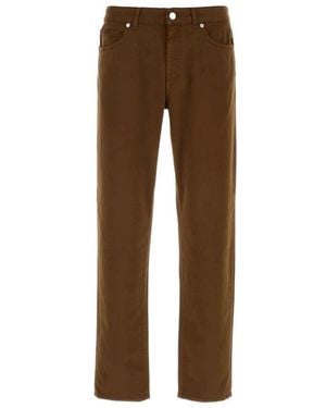 Moncler Five-Pocket Straight-Leg Pants - Brown