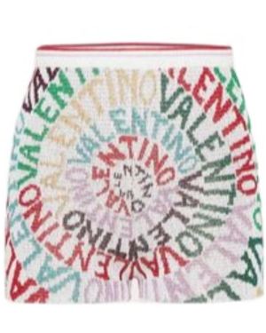 Valentino And Jacquard Loop Shorts - White