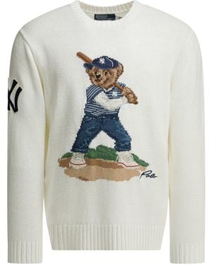Polo Ralph Lauren Knitted Crew Neck Jumper - White
