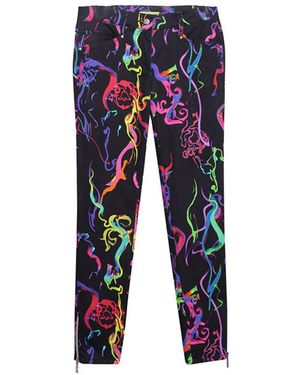 Versace Jeans Couture Printed Casual Trousers - Blue