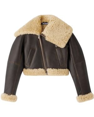 Jacquemus The Aviatore Zip-Up Jacket - Black