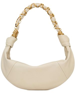 Saint Laurent Amalia Small Hobo Shoulder Bag - White