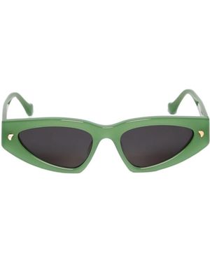 Nanushka Triangle Frame Sunglasses - Green