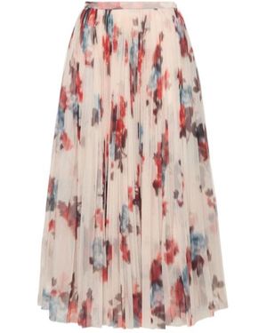 Philosophy Di Lorenzo Serafini Pleated Sheer Midi Skirt - Pink