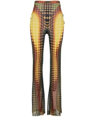 Jean Paul Gaultier Re Edition Printed Flare Trousers - Multicolour