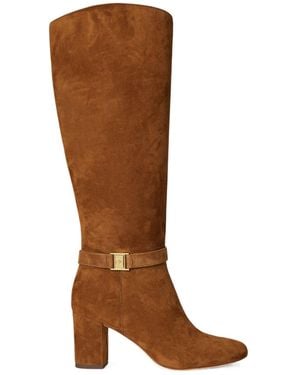 Ralph Lauren Caramel Suede Knee-High Boots - Brown