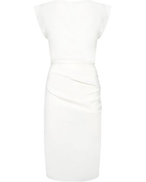 Pinko Cielo Buttoned Sleeveless Dress - White