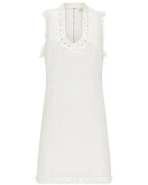Ferragamo Short Denim Dress - White