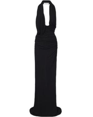 Christopher Esber Draped Halterneck Jersey Gown - Black