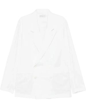 Dries Van Noten Long-Sleeved Suit Jacket - White