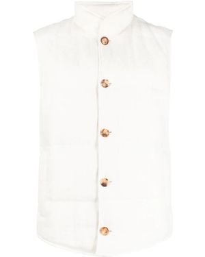 Brunello Cucinelli Padded Down Gilet - White