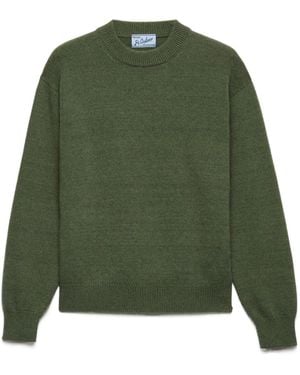 Prada Long-Sleeved Crewneck Sweater - Green