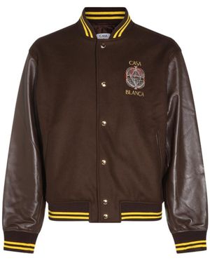 CASABLANCA Long-Sleeve Casual Jacket - Brown