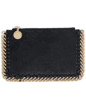 Stella McCartney Chain-Trim Zip Wallet - Black