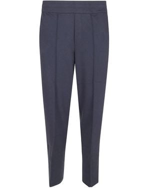 Herno Elasticated-Waistband Tailored Pants - Blue