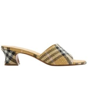 Burberry Rhinestone Check Sloane Mules - Multicolour