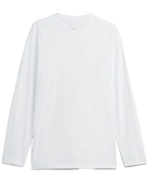 Y-3 Pattern-Printed Long-Sleeved T-Shirt - White