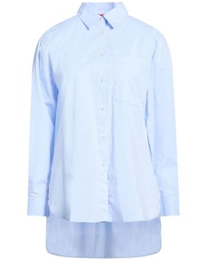 MAX&Co. Solid Color Shirts Blouses - Blue