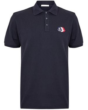 Moncler Shortsleeve Polo Shirt - Blue