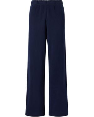 Skims Drawstring Cotton-Blend Jersey Straight-Leg Pants - Blue