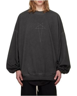 Rick Owens Geth Pentagram-Print Sweater - Black