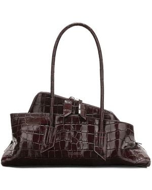 The Attico The La Passeggiata Small Top Handle Tote Bag - Brown