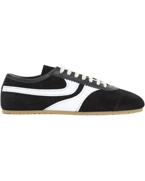 Dries Van Noten Round-Toe Lace-Up Trainers - Black