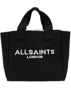 AllSaints Logo Canvas Tote Bag - Black
