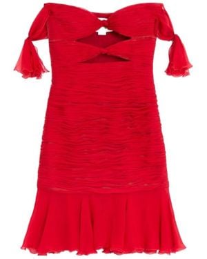 Valentino Off Shoulder Dress - Red