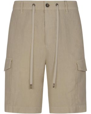 Peserico Drawstring Cargo Shorts - Natural