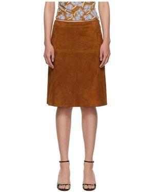 Versace Zipper Skirt - Brown
