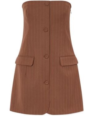 Jean Paul Gaultier Striped Mini Dress - Brown