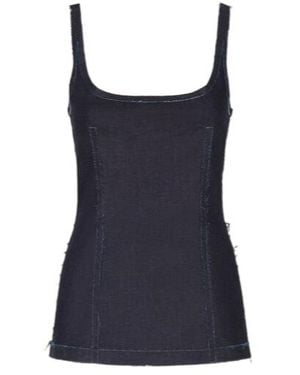 Marni Sleeveless Denim Corset Top - Blue