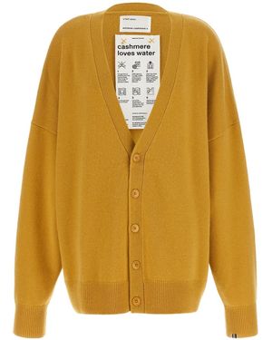 Extreme Cashmere Long-Sleeve Open-Front Cardigan - Yellow