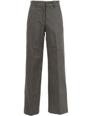 K-Way Wide-Leg Chino Trousers - Grey