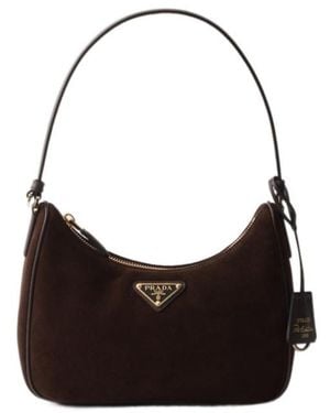 Prada Re-Edition 2005 Suede Mini-Bag - Black