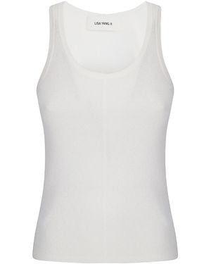 Lisa Yang Meng Ribbed Knitted Top - White
