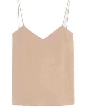 Max Mara Mxmunghia V-Neck Spaghetti Strap Top - Natural