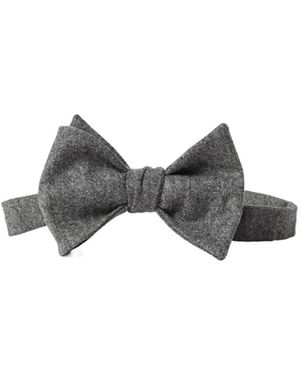 Brunello Cucinelli Wool, Silk And Cashmere Lightweight Flannel Bow Tie - Multicolor