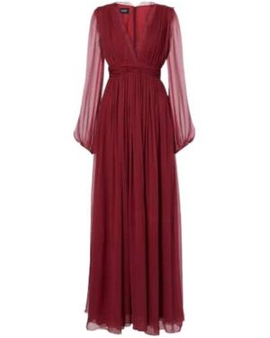 Giambattista Valli Lace-Trimmed Silk Georgette Gown - Red