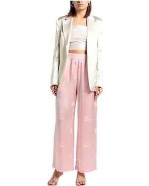 Burberry Signature Print Casual Trousers - Pink