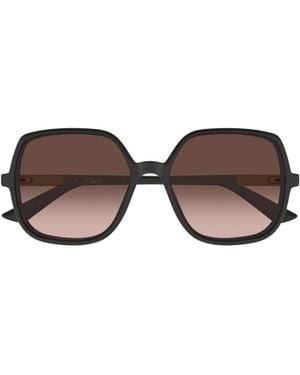 Chloé Chloé Eyewear Square Frame Sunglasses - Multicolor